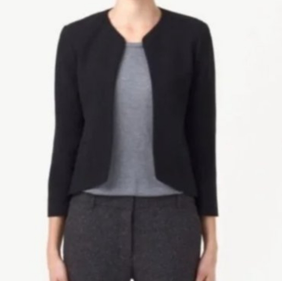 Aritzia Wilfred Exquis Crepe Open Front  Blazer Jacket Women’s Black Size 4 - Picture 3 of 6